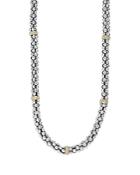 Lagos 18k Gold And Sterling Silver Caviar Mini Rope Necklace, 18