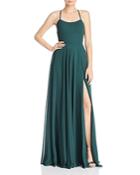 Faviana Couture Chiffon Lace-up Back Gown