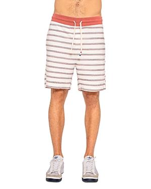 Sol Angeles Cotton Blend Boucle Stripe Drawstring Shorts