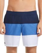 Lacoste Color-block Taffeta Swim Trunks