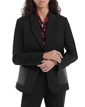 The Kooples Leather Trim Blazer
