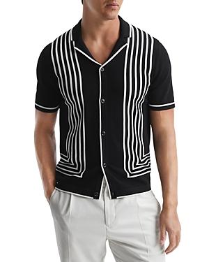 Reiss Purdy Striped Short Sleeve Regular Fit Shirt