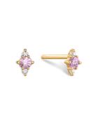 Moon & Meadow 14k Yellow Gold Pink & White Sapphire Stud Earrings - 100% Exclusive