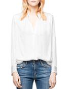 Zadig & Voltaire Tink Satin Tunic Top