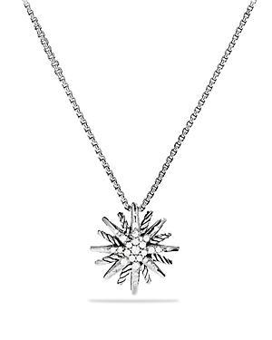 David Yurman Starburst Small Pendant With Diamonds On Chain