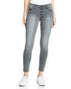Black Orchid Candice Button Skinny Jeans In Greystone