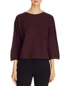 Eileen Fisher Petites Ribbed Cashmere Boatneck Sweater - 100% Exclusive