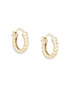 Adina Reyter 14k Yellow Gold Lasso Rope-look Huggie Hoop Earrings