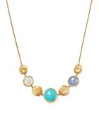 Marco Bicego 18k Yellow Gold Jaipur Half Collar Necklace With Turquoise, Mother-of-pearl And Chalcedony - 100% Bloomingdale's Exclusive