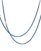 David Yurman Dy Bel Aire Chain Necklace In Navy With 14k Gold Accents