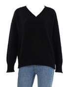 525 Cotton Roll V-neck Sweater