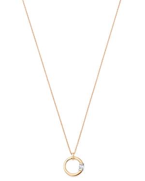 Roberto Coin 18k Rose Gold Signature Diamond Pendant Necklace, 18