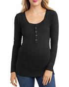 Nom Maternity During & After Snap-front Tee