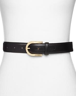 Michael Michael Kors Leather Harness Buckle Belt