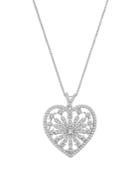 Bloomingdale's Diamond Lacy Heart Pendant Necklace In 14k White Gold, 0.50 Ct. T.w. - 100% Exclusive