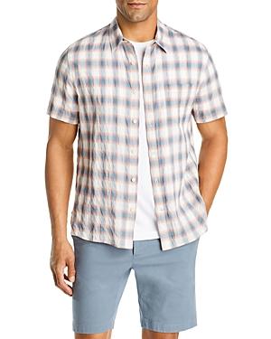 Vince Slim Fit Shadow Plaid Button Front Shirt