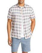 Vince Slim Fit Shadow Plaid Button Front Shirt