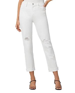 Joe's Jeans The Niki Distressed High Rise Boyfriend Jeans In White