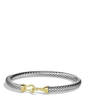 David Yurman Cable Buckle Bracelet With Gold