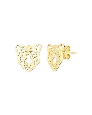 Milanesi And Co 14k Yellow Gold Tiger Stud Earrings