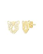 Milanesi And Co 14k Yellow Gold Tiger Stud Earrings
