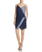 Kenneth Cole Color-block Faux-wrap Dress