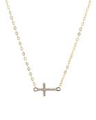 Bloomingdale's Diamond Cross Pendant Necklace In Gold-plated Sterling Silver, 15 - 100% Exclusive
