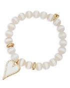 Lord & Lord Designs White Heart Charm Beaded Bracelet - 100% Exclusive