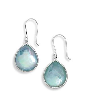 Ippolita Sterling Silver Wonderland Mother Of Pearl & Rock Crystal Skylight Doublet Pear Drop Earrings