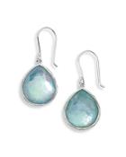 Ippolita Sterling Silver Wonderland Mother Of Pearl & Rock Crystal Skylight Doublet Pear Drop Earrings