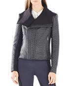 Bcbgmaxazria Snake Quilted Faux Leather Jacket