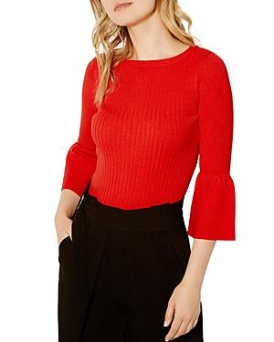 Karen Millen Bell Sleeve Ribbed Sweater