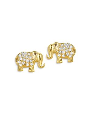 Moon & Meadow Diamond Elephant Stud Earrings In 14k Yellow Gold, 0.13 Ct. T.w. - 100% Exclusive