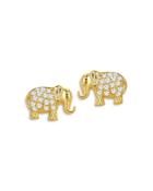 Moon & Meadow Diamond Elephant Stud Earrings In 14k Yellow Gold, 0.13 Ct. T.w. - 100% Exclusive