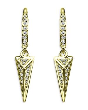 Aqua Linear Pyramid Drop Earrings In 18k Gold Plated Sterling Silver - 100% Exclusive