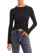 Jonathan Simkhai Ellyn Organic Cotton Wrap Front Tee