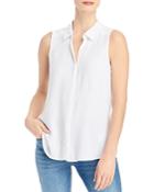 Single Thread Sleeveless Button Up Shirt