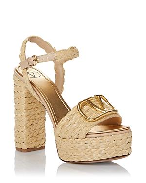 Valentino Garavani Women's Strappy Espadrille Platform Sandals