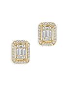 Bloomingdale's Diamond Mosaic Cluster Leverback Earrings In 14k Yellow Gold, 0.50 Ct. T.w. - 100% Exclusive