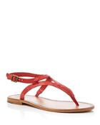 Frye Ruth Whipstitch T-strap Sandals