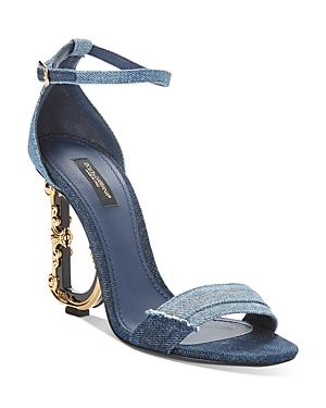 Dolce & Gabbana Women's D & G Denim Sculpted High Heel Sandals