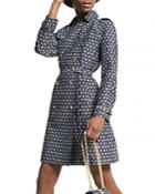 Michael Michael Kors Logo Jacquard Double-breasted Dress
