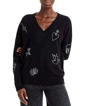 Aqua Graphic Intarsia Cashmere Sweater - 100% Exclusive