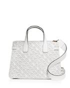 Burberry The Medium Banner Perforated Leather Tote