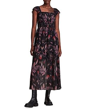 Allsaints Mali Harris Smocked Midi Dress