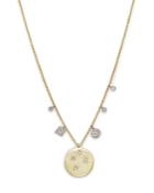 Meira T 14k Yellow Gold Diamond Star Coin Necklace, 18