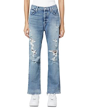 Hudson Jeans Thalia Distressed Straight Leg Jeans In Vintage Fade