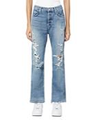 Hudson Jeans Thalia Distressed Straight Leg Jeans In Vintage Fade