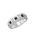 Bloomingdale's Men's White & Black Diamond Band In 14k White Gold, 0.40 Ct. T.w. - 100% Exclusive