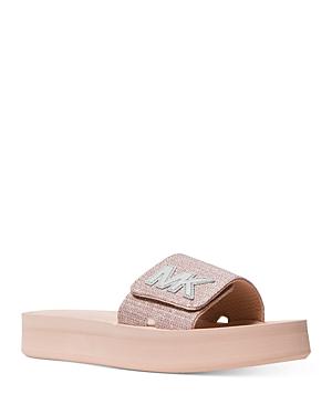 Michael Michael Kors Women's Mk Logo Platform Slide Sandals